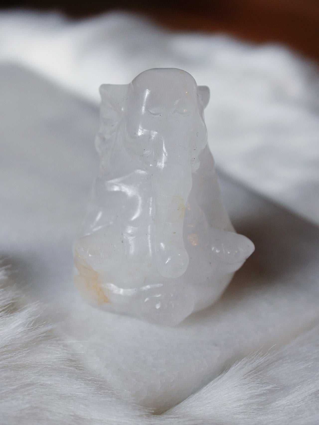 Bergkristal Ganesha olifant 6 cm