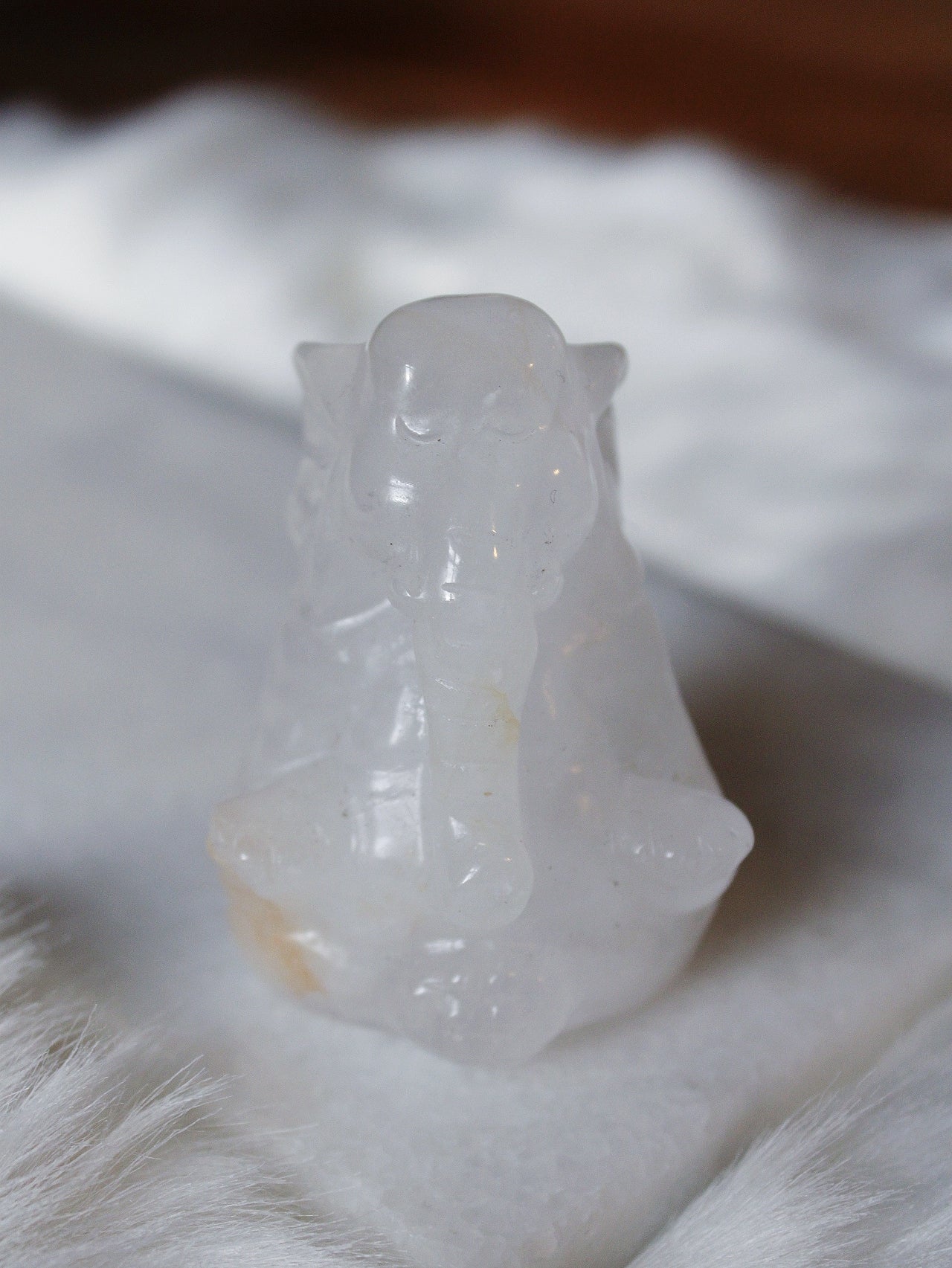 Bergkristal Ganesha olifant 6 cm
