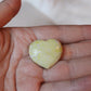 Gele/groene Serpentijn hart 2.5 cm